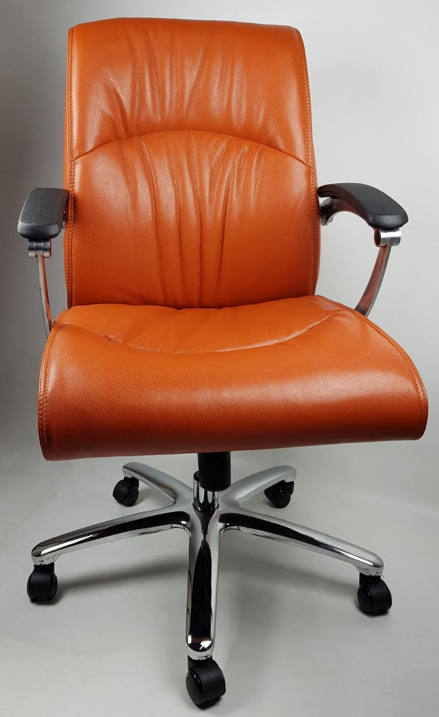 Luxury Genuine Tan Leather Office Chair - SZ-A27